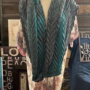 Chic Teal and Black Women's Scarf